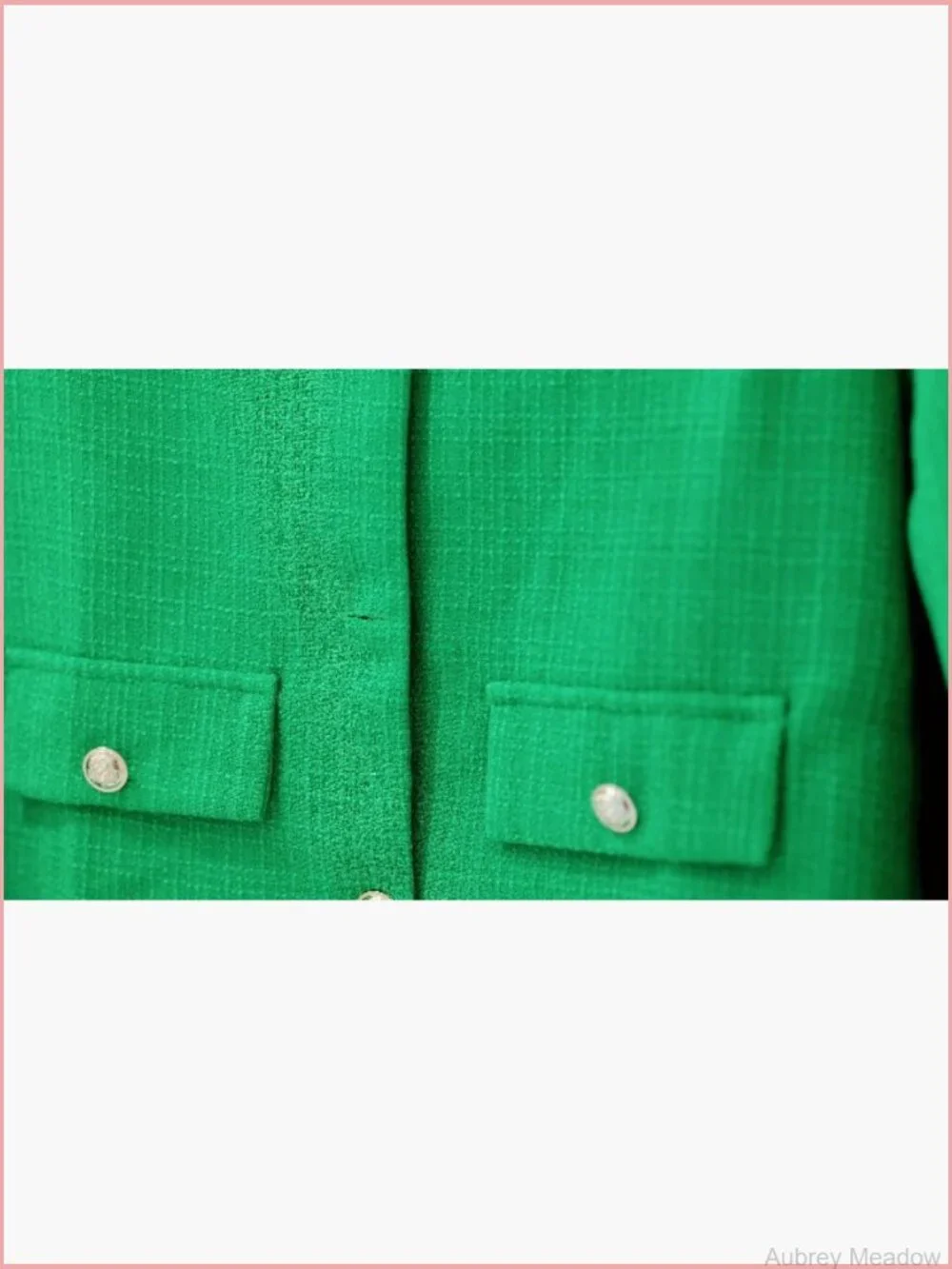 Cropped Tweed Blazer Jacket Womens Slim Collarless Business Casual Long Sleeve